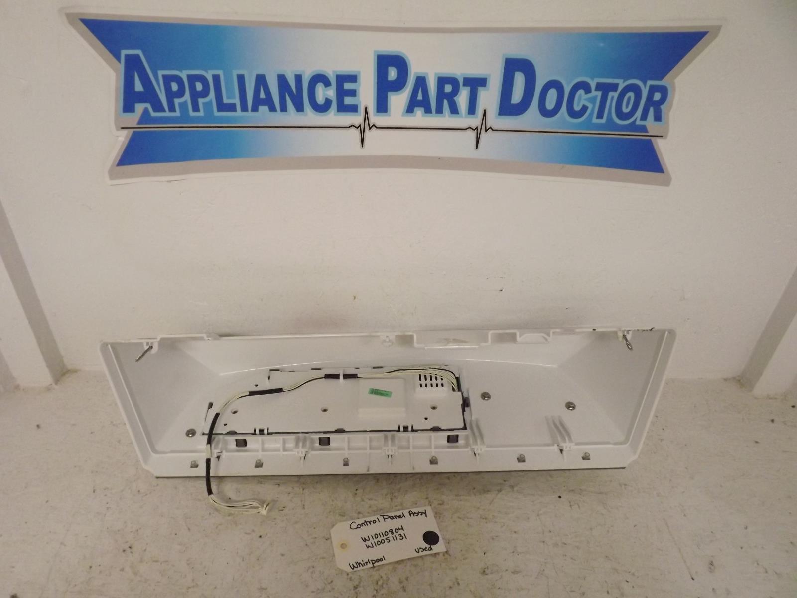 Whirlpool Washer W10110804 W10051131 Control Panel Assy Used Whirlpool Washer W10110804 W10051131 Control Panel Assy Used